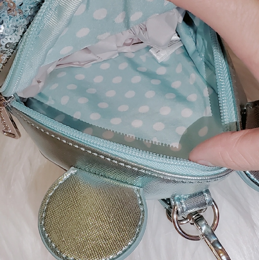 DISNEY LOUNGEFLY ARENDELLE AQUA BACKPACK WRISLET - Picture 8 of 8